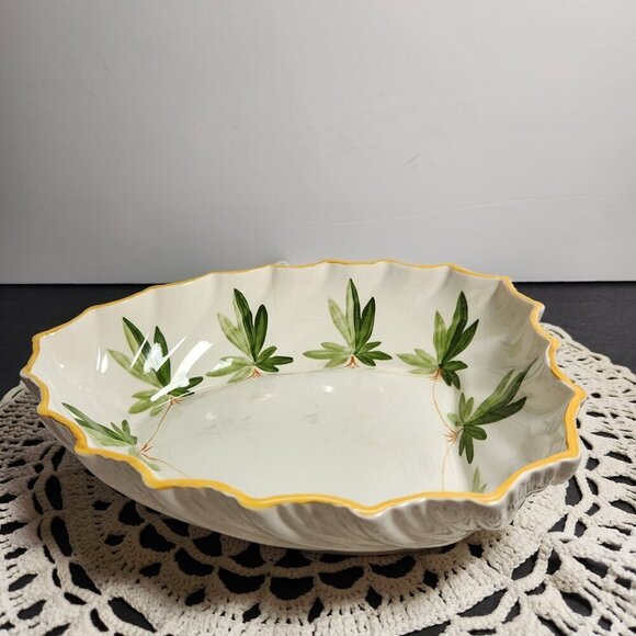 Simpsons Pottery Serving Dish Normandy Pattern Bowl Hand Painted Made in England - Picture 5 of 10